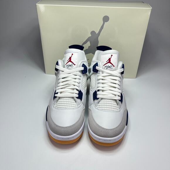 Air Jordan 4 Retro SP Summit White Navy Athletic Shoes Size Men 9 - Women 10.5 main image 6
